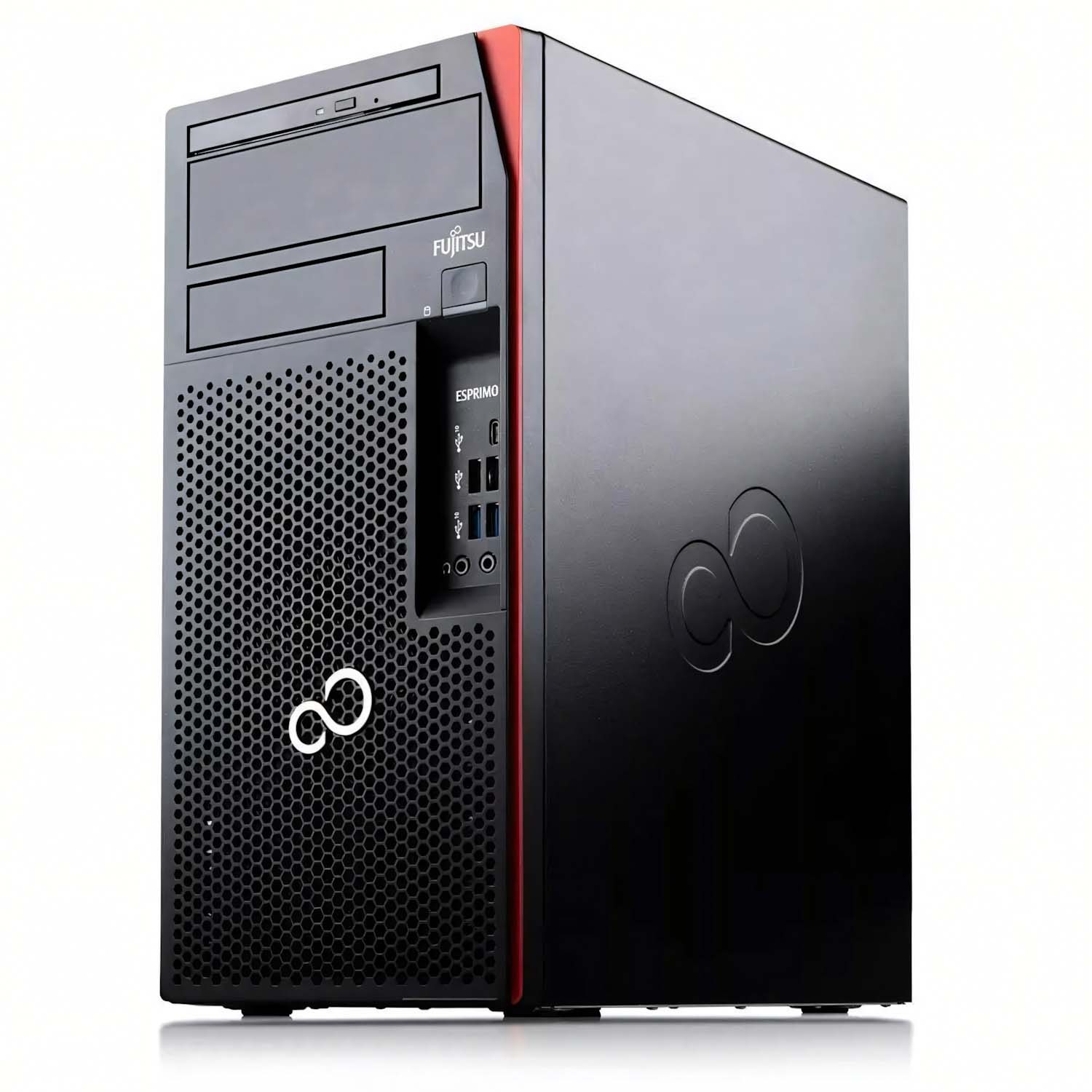 Fujitsu Esprimo P756/E90+ Tower Desktop PC - Intel I5-6500, Windows 11 Pro, SSD, Refurbished