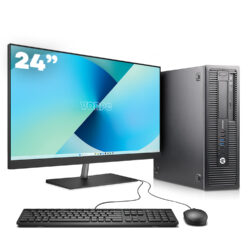 HP 800 G1 SFF / i5-4570 / 16GB DDR3 256GB SSD Windows 10 con monitor 24″ teclado y ratón USB
