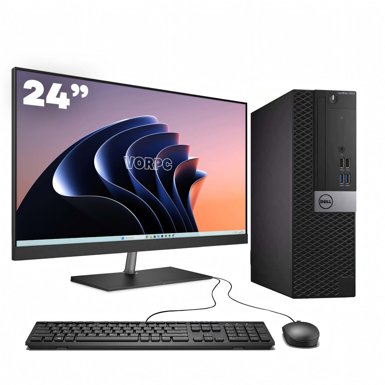 Dell OptiPlex 5050 SFF / i7-7700 / 8GB DDR4 256GB SSD Windows 11 con monitor 24" teclado y raton USB