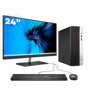 HP 400 G6 SFF / i5-9500 / 8GB DDR4 512GB M.2 NVMe Windows 11 con monitor 24″ teclado y ratón USB