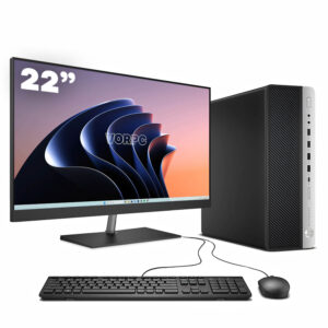 HP 800 G3 SFF / i5-6500 / 8GB DDR4 256GB SSD Windows 10 con monitor 22″ teclado y ratón USB