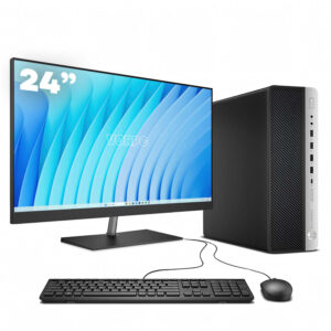 HP 800 G3 SFF / i5-6500 / 8GB DDR4 256GB SSD Windows 10 con monitor 24″ teclado y ratón USB