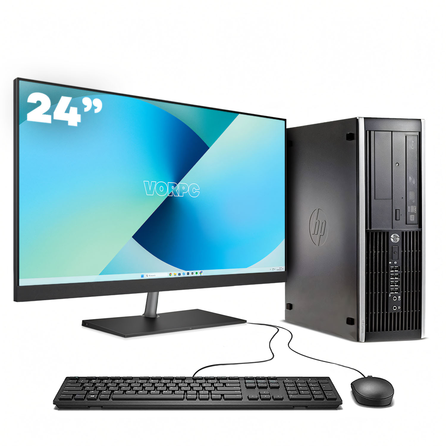 HP 8300 SFF / i5-3470 / 32GB DDR3 256GB SSD Windows 10 con monitor 24″ teclado y ratón USB