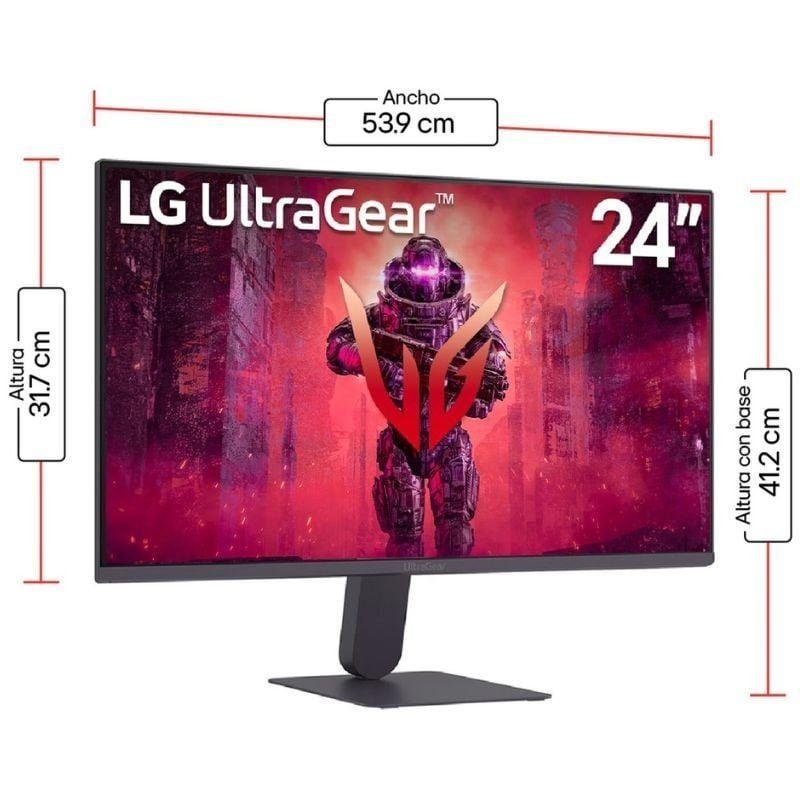 Monitor Gaming LG UltraGear 24G411A-B 23.7"/ Full HD/ 1ms/ 144Hz/ IPS/ Negro - Imagen 3