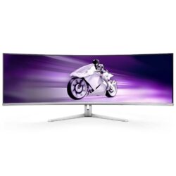 Monitor Gaming Ultrapanorámico Curvo Philips Evnia 8000 49M2C8900L 49"/ Dual QHD/ 0.03ms/ 144Hz/ QD-OLED/ Multimedia/ Blanco