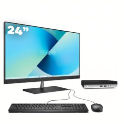 Mini PC HP 400 G5  / i5-9500T / 8GB DDR4 256GB SSD Windows 11 Con Monitor 24" Teclado y Ratón