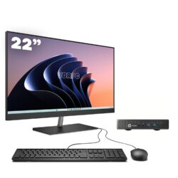Mini PC HP 600 G1 / i3-4330T / 8GB DDR3 256GB SSD Windows 10 con monitor 22″ teclado y ratón USB