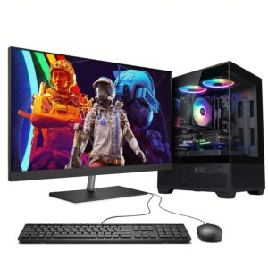 VORPC Gaming Titan / Ryzen 5-5500 RTX 3050 / 32GB DDR4 1TB M.2 NVMe Windows 11 con monitor 27" 144Hz / Teclado y ratón USB