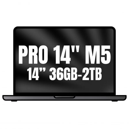 Apple Macbook Pro 14"/ M5 Max 18-Core CPU/ 36GB/ 2TB SSD/ 32-Core GPU/ Negro Espacial