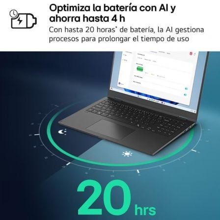 Portátil LG Gram 17Z90T-G.AD88B Intel Core Ultra 7-255H/ 32GB/ 1TB SSD/ 17.3"/ Win11 - Imagen 3