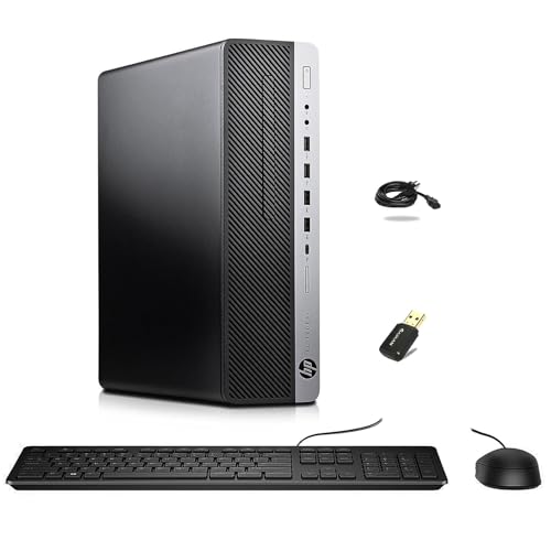 HP EliteDesk 800 G3 SFF - Ordenador de sobremesa (Intel Core i5-6600, 8 GB de RAM, 256 GB SSD, WiFi, Bluetooth, teclado QWERTY de EE.UU., Windows 11 Pro (reacondicionado) - Imagen 2